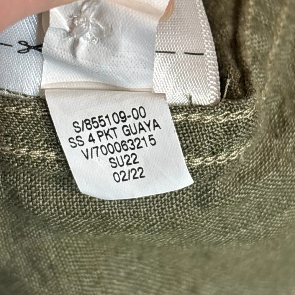 Banana Republic Linen Resort Shirt Casual Button Down Men’s XXL Olive Green